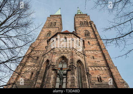 Chiesa di San Sebaldo (Sebaldskirche) - Norimberga, Bavaria - Germania Foto Stock