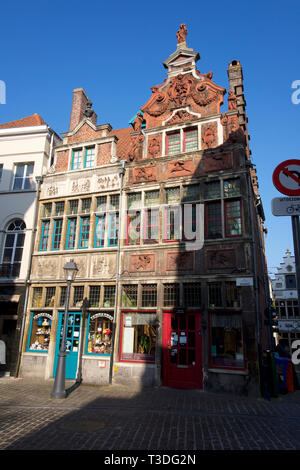 Edifici tradizionali nel centro storico di Gand, Belgio Foto Stock