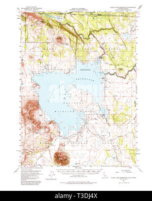 USGS TOPO Map California CA Clear Lake serbatoio 297114 1951 62500 Restauro Foto Stock