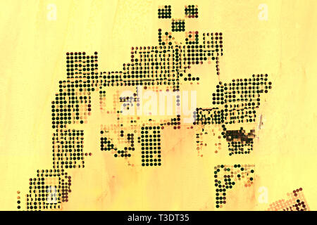 Irrigazione in Egitto visto dallo spazio - contiene modificati Sentinella di Copernico dati (2019) Foto Stock