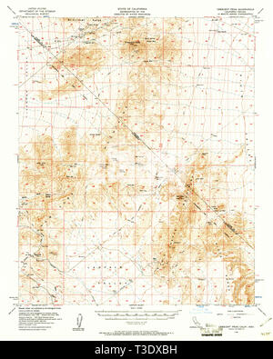 USGS TOPO Map California ca di picco Crescent 297237 1956 62500 Restauro Foto Stock