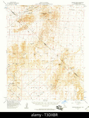 USGS TOPO Map California ca di picco Crescent 297238 1956 62500 Restauro Foto Stock