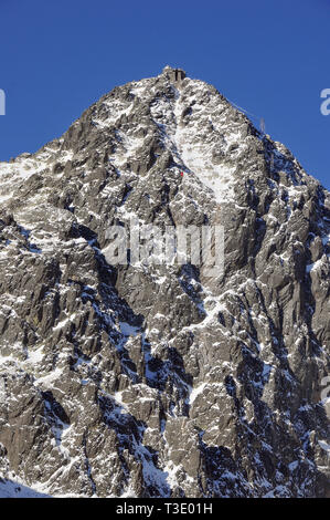 Monti Tatra, picco di Lomnicky (2634 metri), la Slovacchia. Il Magas Tátra, Lomnici csúcs, Szlovákia. Foto Stock