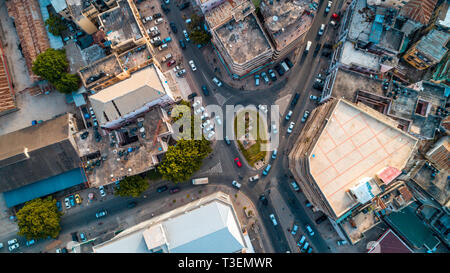 Vista aerea del porto di pace, città di Dar es Salaam Foto Stock