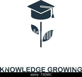 Conoscenza crescente icona. Elemento creativo design dalla produttività raccolta di icone. Pixel perfetta conoscenza crescente icona per web design, app softwar Illustrazione Vettoriale
