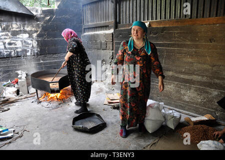 La Russia, in Daghestan, Ansalta village, vita quotidiana Foto Stock