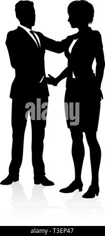 Silhouette la gente di affari Illustrazione Vettoriale