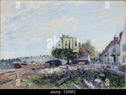 Alfred Sisley (1839 - 1899) - saint mammes mattina 1884 Foto Stock