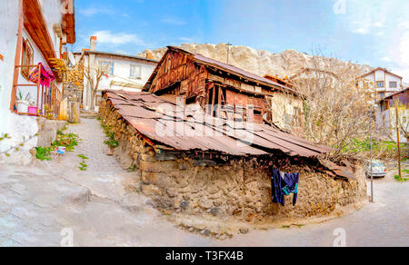 Beypazari, Ankara/Turkey-March 31 2019: Beypazari city è popolare con i tradizionali abitazioni turche e cibo locale Foto Stock