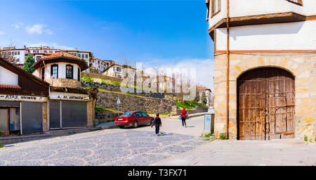 Beypazari, Ankara/Turkey-March 31 2019: Beypazari city è popolare con i tradizionali abitazioni turche e cibo locale Foto Stock