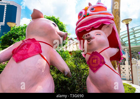 La celebrazione del Capodanno cinese a Chinatown di Singapore Foto Stock