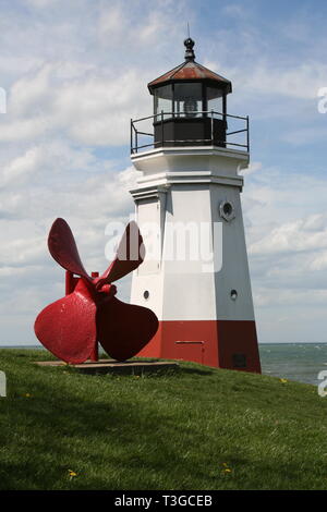 Faro sulla riva Foto Stock