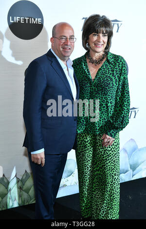 Jeff Zucker, Christiane Amanpour- varietà del potere delle donne, arrivi, New York, Stati Uniti d'America - 05 Apr 2019 Foto Stock