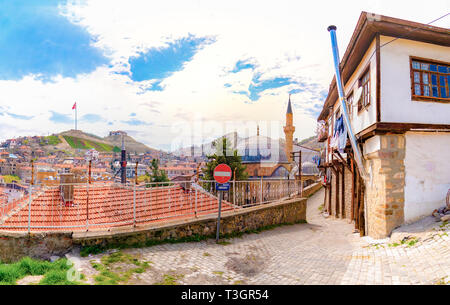 Beypazari, Ankara/Turkey-March 31 2019: Beypazari city è popolare con i tradizionali abitazioni turche e cibo locale Foto Stock