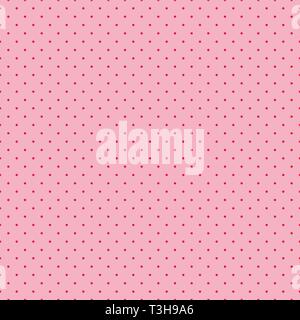Seamless pattern per tessuti e carta da parati - piccolo pois su uno sfondo di colore rosa. Illustrazione Vettoriale