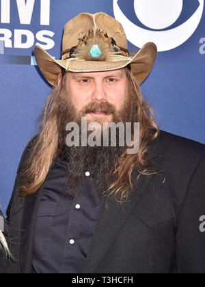 LAS VEGAS, CA - 07 aprile: Chris Stapleton assiste la cinquantaquattresima accademia di musica country assegna al MGM Grand Hotel & Casino on April 07, 2019 a Las Vegas, Nevada. Foto Stock