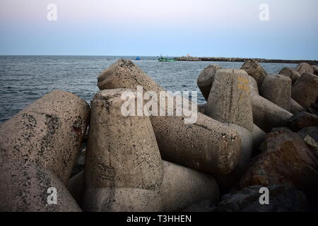 N4 Beach in Kasimedu Foto Stock