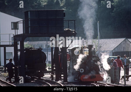 Boston Lodge workshop, opere di ingegneria per la Ffestiniog Railway, Porthmadog a Blaenau Ffestiniog, Gwynedd, il Galles del Nord Foto Stock