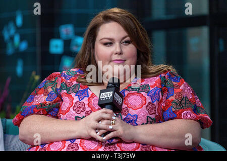 New York, Stati Uniti d'America. 09 apr, 2019. Chrissy Metz a costruire serie discutendo "breakthrough" a costruire Studio on April 09, 2019 a New York, NY. Credito: Steve Mack/S.D. Mack foto/Alamy Foto Stock