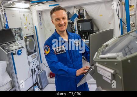 Matthias Maurer, Astronauta, in astronave EAC, centro di formazione per gli astronauti, Colonia, Germania Foto Stock