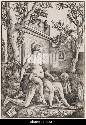 Aristotele e Phyllis, 1513. Creatore: Baldung (Baldung Grien), Hans (1484-1545). Foto Stock