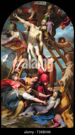 La discesa dalla Croce, 1569. Creatore: Barocci, Federigo (1528-1612). Foto Stock