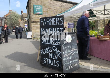 Wirksworth Mercato Agricolo, Debyshire Foto Stock