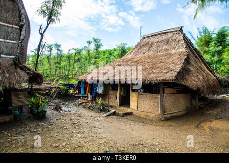 Il villaggio Sasak Ende in Lombok, Indonesia, Asia Foto Stock