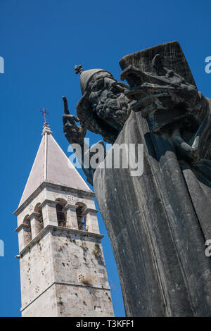 Statua di Mons. Gregorio di Nin in Split, Croazia Foto Stock