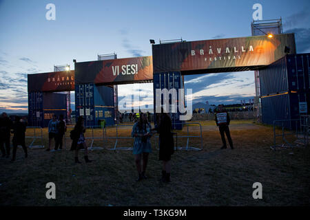 Ingresso al festival Bråvalla 2014. Foto Jeppe Gustafsson Foto Stock