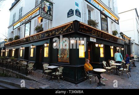 Il tradizionale ristorante francese La Bonne Franquette situato a Montmartre, nel distretto 18 di Parigi, Francia. Foto Stock