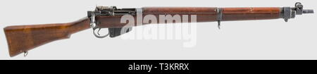 Armi di servizio, Gran Bretagna, fucili, Lee-Enfield, No.4 Mk.1, caliber.303 British Royal Small Arms Factory, 1944, Editorial-Use-solo Foto Stock