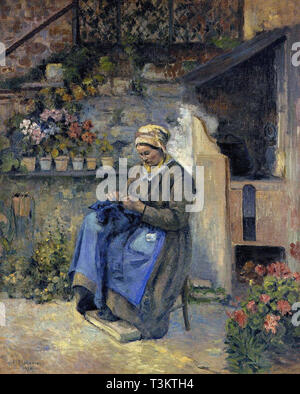 Camille Pissarro (1830 1903) Madre Jolly - Collezione Privata 1874 Foto Stock