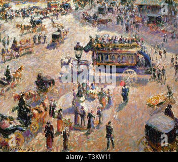 Camille Pissarro (1830 1903) Place du Havre l'Omnibus Luce solare - Collezione Privata 1893 Foto Stock