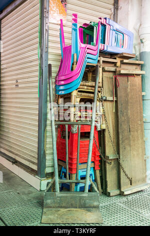 Divertente di strade e di mercato vecchio phnom penh cattura Foto Stock