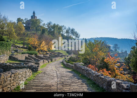 Storica fortezza di Tsarevets a Veliko Tarnovo, Bulgaria Foto Stock