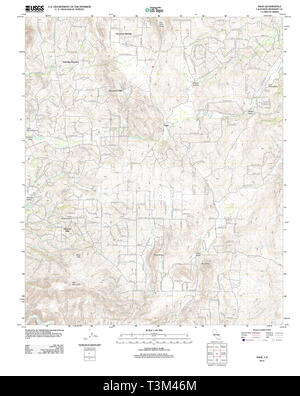 USGS TOPO Map California CA 20120518 Salvia TM il restauro Foto Stock