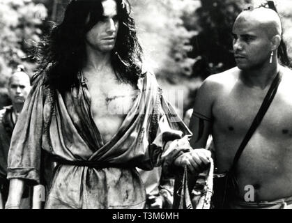 Daniel Day-Lewis nel film l'ultimo dei Mohicans, 1992 Foto Stock