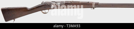 Armi di servizio, FRANCIA, fucile Gras M 1874 - M 80 - M 14, calibro 8 x 50R, numero FI 4635, fabbricato agosto 1883, Additional-Rights-Clearance-Info-Not-Available Foto Stock