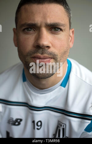 Stoke City il calciatore Jon Walters, raffigurato presso il club di allenamento a Stoke-on-Trent. Walters è nato a Moreton, Merseyside e ha svolto per una varietà di club compresi Hull City, Wrexham e Ipswich Town, prima di firmare per Stoke City nel 2010. Ha rappresentato la Repubblica di Irlanda a livello internazionale. Foto Stock