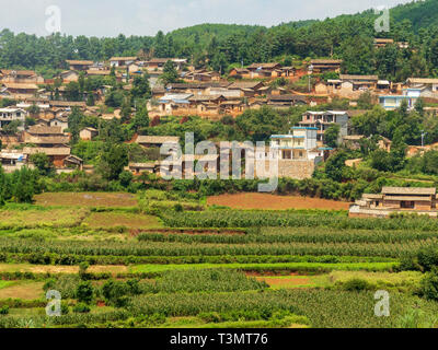 Honghe Hani village e terrazze di riso è la terrazza situata nella prefettura di Honghe, Yuanyang County, Yunnan in Cina. Si tratta di un sito del patrimonio mondiale e Foto Stock