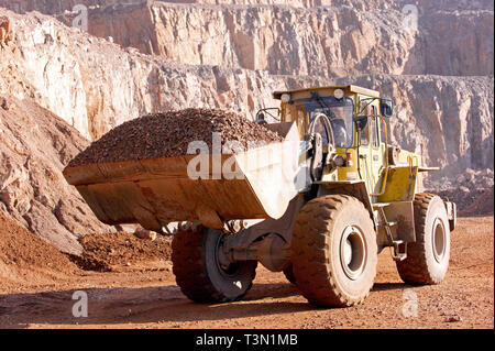 Hanson aggregati a Machen cava in Newport South Wales. 05/10/2005 Foto Stock