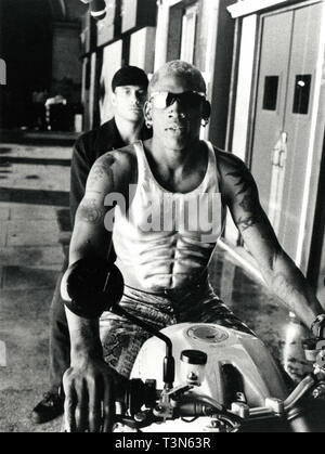 Attori Jean-Claude Van Damme e Dennis Rodman nel filmato Team doppio, 1997 Foto Stock