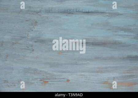 Luce grigio-bluastro texture di legno con vernice crackled. Di età compresa tra superficie di grunge, immagine ad alta risoluzione con copy-spazio. Foto Stock