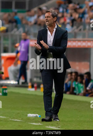 RS - Porto Alegre - 04/10/2019 - Libertadores 2019, Gremio x Rosario Central - Diego Cocca, tecnica della centrale di Rosario durante il match contro la gilda all'Arena del Gremio per la Libertadores 2019 campionato. Foto: Jeferson Guareze / AGIF Foto Stock