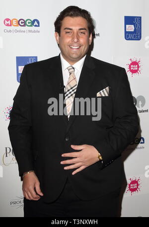 James Argent sul tappeto rosso al James Ingham 'Jog-On al cancro" settima festa annuale la raccolta di fondi per la ricerca sul cancro, Regno Unito al terrapieno fieri Foto Stock