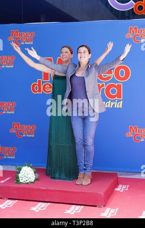 Madrid, Spagna. Xi Apr, 2019. Sara Baras assiste il tributo al museo delle cere di Madrid, Aprile 11, 2019 Credit: CORDON PREMERE/Alamy Live News Foto Stock