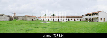 Cabedelo - PB, Brasile - 23 Febbraio 2019: vista panoramica del monumento storico di Paraiba stato chiamato Fortaleza de Santa Catarina. Foto Stock