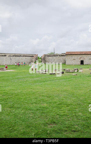 Cabedelo - PB, Brasile - 23 Febbraio 2019: monumento storico di Paraiba stato chiamato Fortaleza de Santa Catarina. Foto Stock