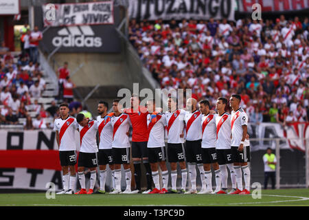 River Plate football club team formazione a Buenos Aires, Argentina Foto Stock